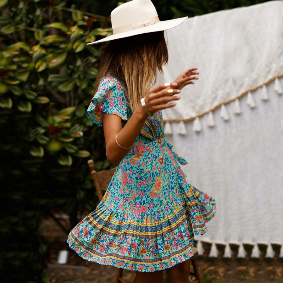 TEELYNN-mini-Dress-sexy-deep-v-Neck-short-Dresses-floral-print-summer-wrap-dress-Bohemia-Gypsy