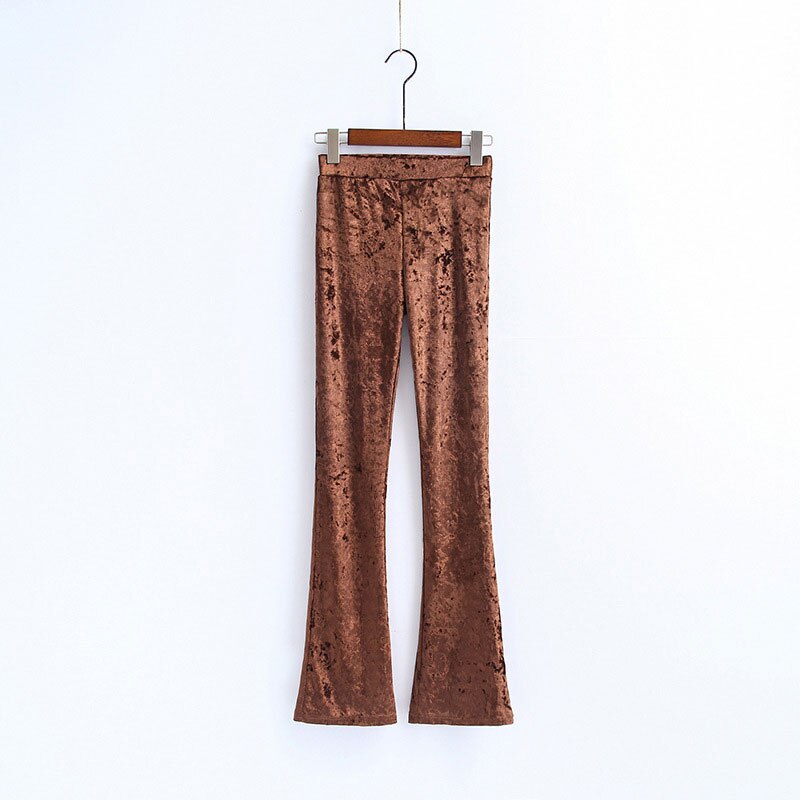 JuneLove-2019-mode-velours-pantalon-femmes-automne-hiver-slim-Flare-pantalon-taille-haute-pantalon-haut-street