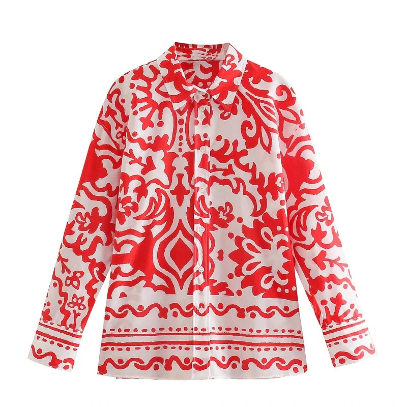 Chemisier Rouge et Blanc Esprit Vintage RYM