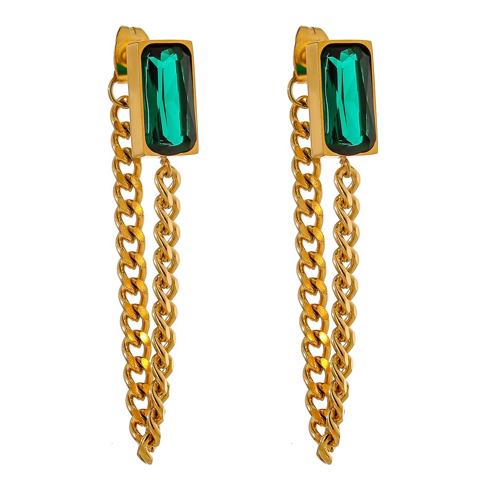 Yhpup-boucles-d-oreilles-en-cristal-vert-pour-femmes-bijoux-en-acier-inoxydable-couleur-or-Texture