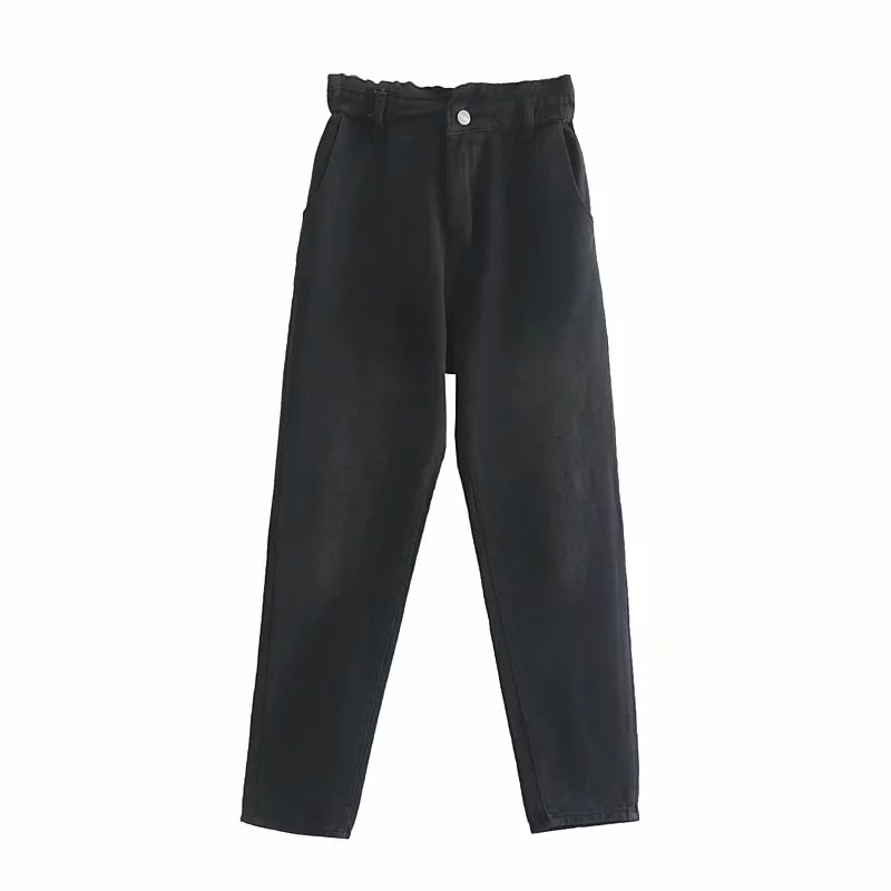 Withered-high-street-collect-waist-pockets-mom-jeans-woman-high-waist-jeans-washed-vintage-loose-harem