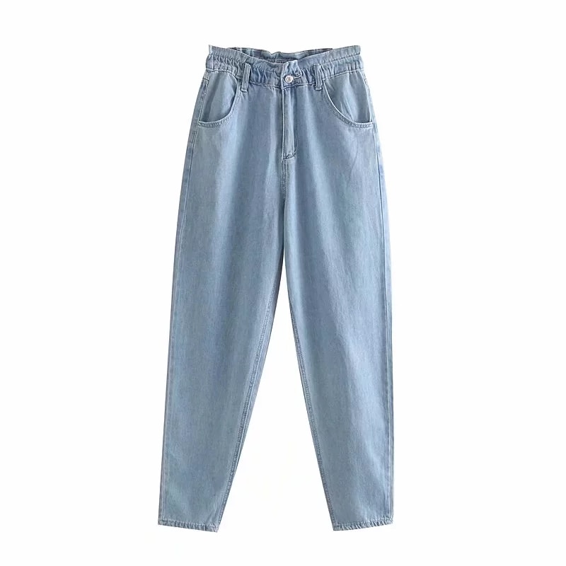 Withered-high-street-collect-waist-pockets-mom-jeans-woman-high-waist-jeans-washed-vintage-loose-harem
