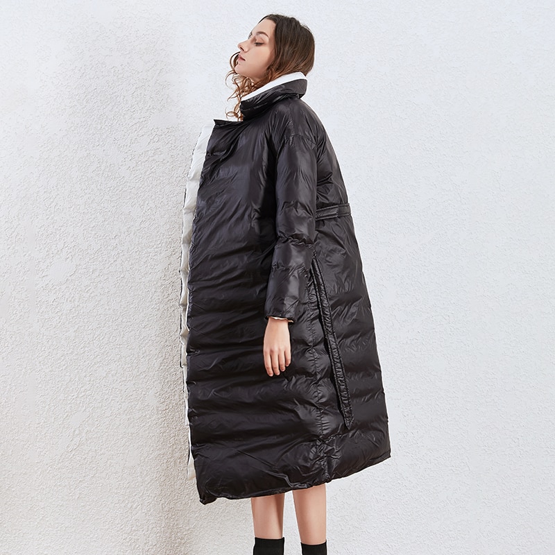 Deuxtwinstyle-PU-cuir-Hit-couleur-lacets-femmes-coton-manteaux-revers-col-manches-longues-Parkas-femme-2020