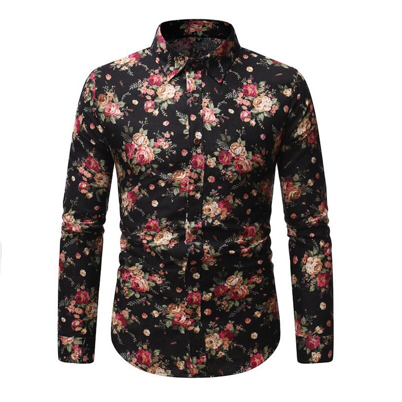 Camisa-hawaiana-holgada-de-manga-larga-de-Henley-hawaiana-camisa-de-verano-para-hombre-Camisa-de