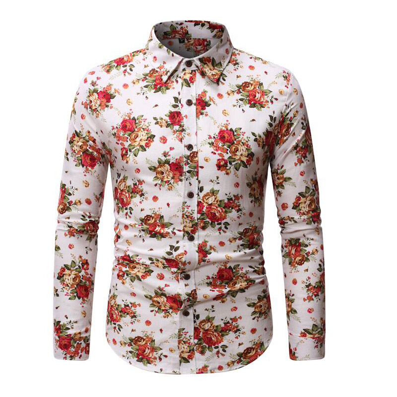 Camisa-hawaiana-holgada-de-manga-larga-de-Henley-hawaiana-camisa-de-verano-para-hombre-Camisa-de