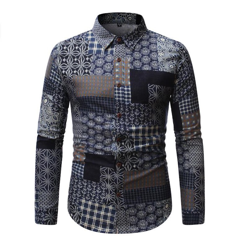Camisa-hawaiana-holgada-de-manga-larga-de-Henley-hawaiana-camisa-de-verano-para-hombre-Camisa-de
