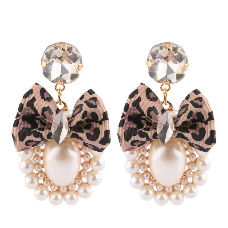 Boucles d\'Oreilles Perles et Noeud 2 Modèles