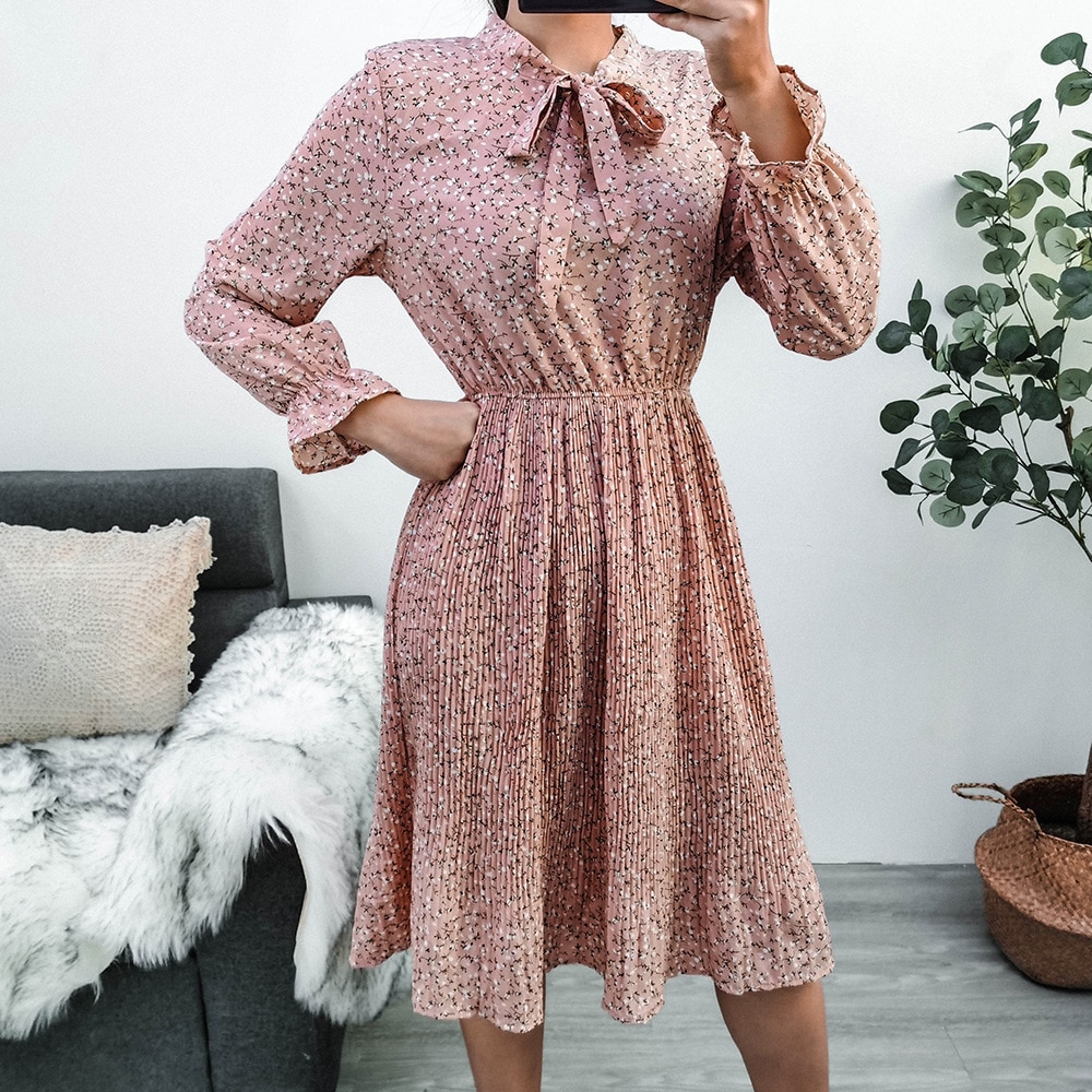 t-Vintage-imprim-fleurs-a-ligne-femmes-robe-manches-longues-mi-mollet-robes-d-contract