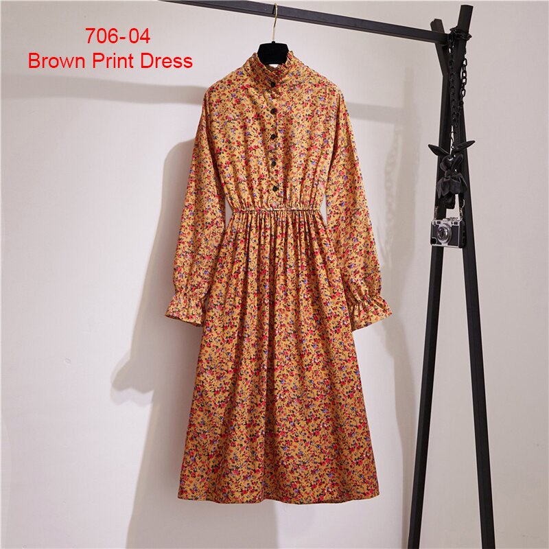 t-Vintage-imprim-fleurs-a-ligne-femmes-robe-manches-longues-mi-mollet-robes-d-contract