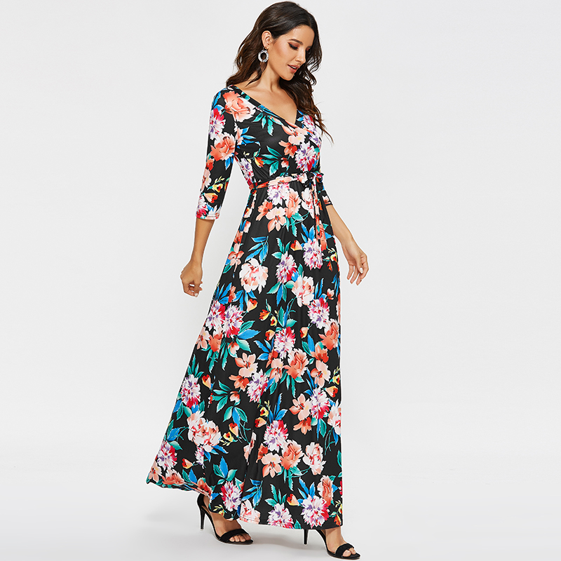 Women-Vintage-Floral-Print-Maxi-Dress-2020-Spring-Half-Sleeve-Casual-Elegant-Long-Dress-Female-Boho
