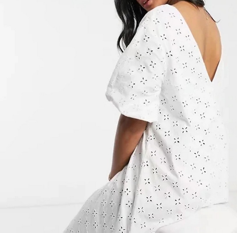 Robe Courte Crochet Blanche PATAYA