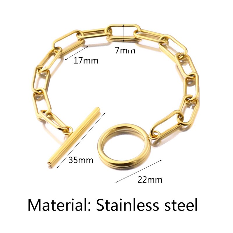 Nouveau-Bracelets-en-acier-inoxydable-couleur-or-argent-18cm-21cm-23cm-de-Long-OT-Bracelet-pour