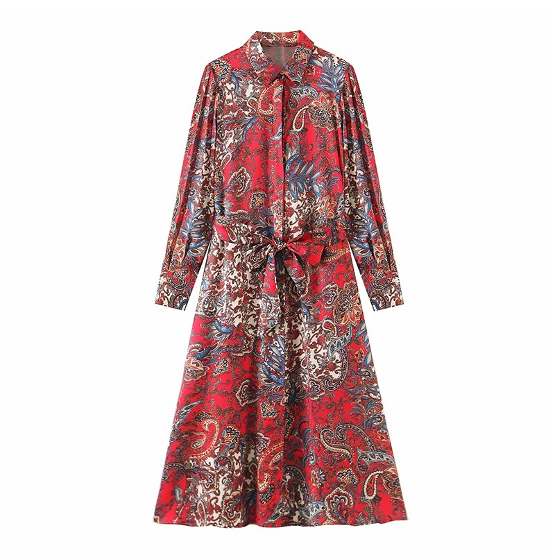 Aachoae-Boho-robe-florale-2020-automne-printemps-manches-longues-Vintage-chemise-robe-pansement-bureau-robe-Midi