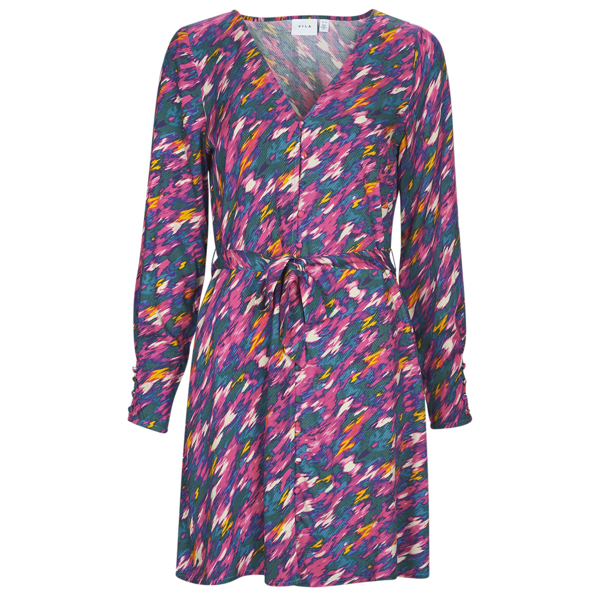 Robe Courte Multicolore Viania VILA