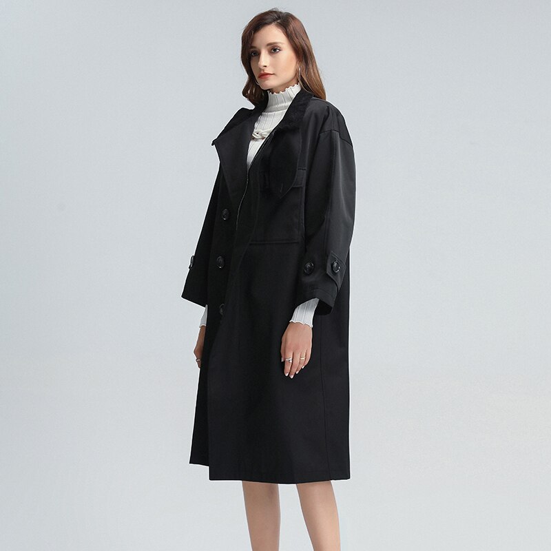 TWOTWINSTYLE-coupe-vent-col-roul-pour-femme-manches-longues-grande-taille-d-contract-l-gant-ceinture