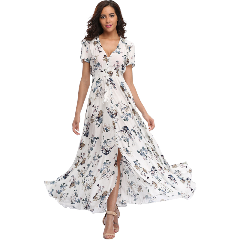 2018-longue-t-Floral-Maxi-robe-femmes-fleur-imprimer-d-contract-Split-plage-robe-dames-l