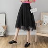 Tulle-Skirts-Womens-Midi-Pleated-Skirt-Black-Pink-Tulle-Skirt-Women-2019-Spring-Summer-Korean-Elastic