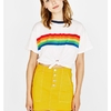 Rainbow-Stripe-T-Shirt-Women-Summer-Harajuku-Aesthetic-Vegan-Feminist-Vintage-Grunge-Streetwear-Cropped-White-Tops