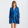 Deuxtwinstyle-Sexy-robe-imprim-serpent-pour-femmes-col-en-V-manches-longues-taille-haute-lacets-Mini