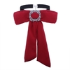 AWAYTR-Women-Red-Black-Color-Ribbon-Bowtie-Bridegroom-Wedding-Polyester-Bow-Ties-Shiny-Crystal-Water-Drop