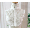 Vintage-Detachable-Fashion-Blouse-detachable-false-Retro-Peter-Pan-Lace-Collar-White-Petite-round-neck-pearl
