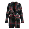 Mossha-l-gant-tweed-carreaux-blazer-femme-d-contract-bouton-blazer-Automne-hiver-veste-Vintage-manches