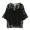 Mode-chaude-Femmes-Floral-Blouse-O-cou-Tops-Fleur-Brod-Chemisier-En-Mousseline-Crochet-dentelle-Deux