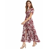 2018-Nouvelles-Femmes-De-Mode-Maxi-Robe-Manches-Courtes-Long-Summer-Imprim-floral-Robes-Casual-Dames