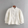 Femmes-Blouse-broderie-chemise-automne-2020-nouvelle-mode-vider-dentelle-Patchwork-ray-moderne-dame-hauts-courts