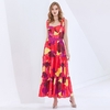 TWOTWINSTYLE-robe-avec-imprim-g-om-trique-pour-femmes-col-carr-sans-manches-taille-haute-mi