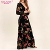 S-saveur-printemps-t-plage-robe-boh-me-femmes-Floral-imprim-longue-robe-l-gante-col