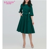 S-saveur-2019-femmes-mode-vintage-robe-vert-o-cou-l-gant-une-ligne-robe-manches