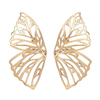 SRCOI-Or-Couleur-Creux-Papillon-Boucles-D-oreilles-Stud-l-gant-Grand-Fan-Forme-En-Alliage