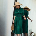 TWOTWINSTYLE-Chiffon-Dress-Female-Lace-Up-Short-Sleeve-High-Waist-Sexy-Split-Long-Dresses-Summer-Women