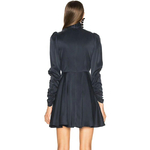 TWOTWINSTYLE-Bow-Collar-Dresses-Female-High-Waist-Lace-Up-Long-Sleeve-Mini-A-Line-Dress-For