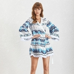 TWOTWINSTYLE-Embroidery-Patchwork-Women-Dress-V-Neck-Flare-Sleeve-High-Waist-Lace-Up-Mini-Dresses-Female