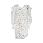 TWOTWINSTYLE-Summer-Vintage-Women-s-Dress-V-Neck-Lantern-Sleeve-Hem-Asymmetrical-Hollow-Out-Mini-Dresses