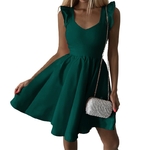 Cute-Party-Dress-Sweet-V-neck-Mini-Dress-Ruffles-Sleeve-A-line-Outwear-Red-Dress-2019