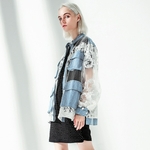 EAM-2019-New-Spring-Summer-Stand-Collar-Long-Sleeve-Blue-Denim-Lace-Split-Joint-Big
