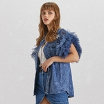 Deuxtwinstyle-t-maille-Patchwork-femmes-veste-revers-sans-manches-bouton-grande-taille-Denim-manteau-femme-mode
