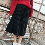 Printemps-2018-femmes-longue-m-tallique-argent-Maxi-jupe-pliss-e-jupe-mi-longue-taille-haute