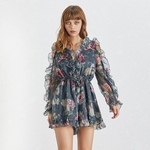 TWOTWINSTYLE-Summer-Print-Women-s-Playsuits-V-Neck-Flare-Sleeve-Off-Shoulder-High-Waist-Slim-Lace