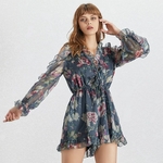 TWOTWINSTYLE-Summer-Print-Women-s-Playsuits-V-Neck-Flare-Sleeve-Off-Shoulder-High-Waist-Slim-Lace