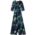 SHIBEVER-D-t-Sexy-Imprimer-Femmes-Robe-Vintage-Dentelle-Up-Party-Robe-Longue-Casual-Boho-Robe