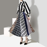 2019-Style-cor-en-femmes-multicolore-d-contract-a-ligne-longue-jupe-Floral-rayures-imprim-taille