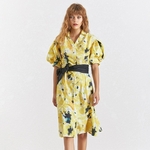 Deuxtwinstyle-t-l-gant-imprimer-robe-pour-les-femmes-revers-demi-bouff-e-manches-haute-Wasit