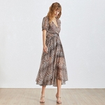 Deuxtwinstyle-Sexy-robe-l-opard-pour-femmes-col-en-V-dos-nu-manches-courtes-taille-haute