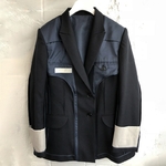 TWOTWINSTYLE-Patchwork-Mulheres-Blazer-Blazers-Casaco-Jaqueta-de-Lapela-Manga-Comprida-Tops-Feminino-Roupas-Da-Moda