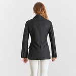 TWOTWINSTYLE-Ver-o-S-lidos-Blazer-Para-As-Mulheres-Bot-o-de-Lapela-Collar-Manga-Comprida
