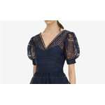 Autoportrait-bleu-marine-brod-dentelle-robe-2019-t-nouvelles-femmes-Sexy-col-en-V-lanterne-manches